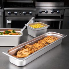 60700HL2 DuraPan™ Light Gauge Stainless Steel Steam Table Long Hotel Pan Long 1/2 Size, 2.5" Deep