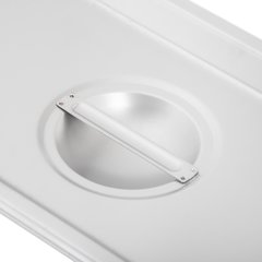 607140C DuraPan™ Stainless Steel Steam Table Hotel Pan Handled Cover 1/4 Size