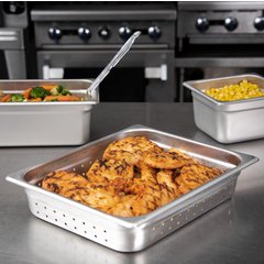 607122P DuraPan™ Light Gauge Stainless Steel Perforated Steam Table Hotel Pan 1/2 Size, 2.5" Deep