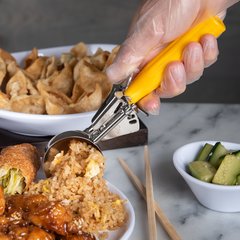 60300-20 Stainless Steel Disher Scoop #20 Size 2 oz - Yellow