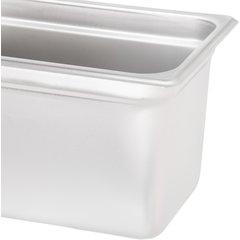 607146 DuraPan™ Light Gauge Stainless Steel Steam Table Hotel Pan 1/4 Size, 6" Deep