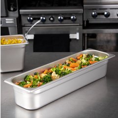 60700HL4 DuraPan™ Light Gauge Stainless Steel Steam Table Long Hotel Pan Long 1/2 Size, 4" Deep
