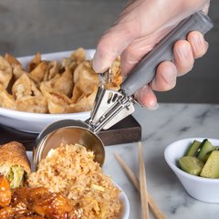 60300-8 Stainless Steel Disher Scoop #8 Size 4 oz - Gray