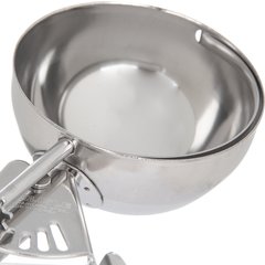 60300-6 Stainless Steel Disher Scoop #6 Size 4.7 oz - White