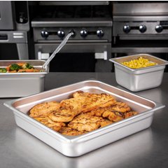 607232 DuraPan™ Light Gauge Stainless Steel Steam Table Hotel Pan 2/3 Size, 2.5" Deep