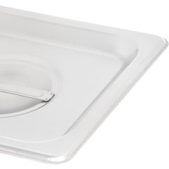607160C DuraPan™ Stainless Steel Steam Table Hotel Pan Handled Cover 1/6 Size