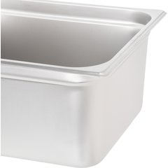 607126 DuraPan™ Light Gauge Stainless Steel Steam Table Hotel Pan 1/2 Size, 6" Deep