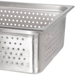 607006P DuraPan™ Light Gauge Stainless Steel Perforated Steam Table Hotel Pan Full-Size, 6" Deep