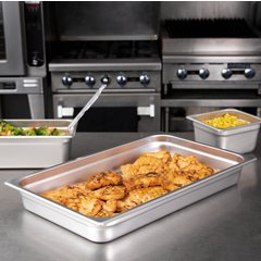607002 DuraPan™ Light Gauge Stainless Steel Steam Table Hotel Pan Full-Size, 2.5" Deep