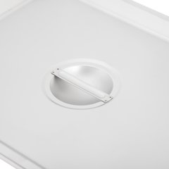 607120CS DuraPan™ Stainless Steel Hotel Pan Slotted Handled Cover 1/2 Size