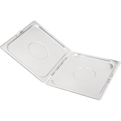 607000H DuraPan™ Stainless Steel Steam Table Hotel Pan Center Hinged Cover Full-Size