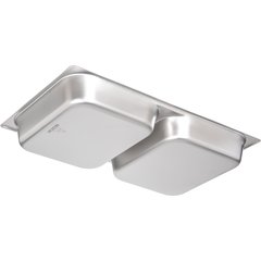 607002D DuraPan™ Stainless Steel Divided Steam Table Hotel Pan Full-Size, 2.5" Deep