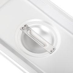 607190C DuraPan™ Stainless Steel Steam Table Hotel Pan Handled Cover 1/9 Size