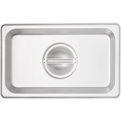 607140C DuraPan™ Stainless Steel Steam Table Hotel Pan Handled Cover 1/4 Size