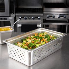 607006P DuraPan™ Light Gauge Stainless Steel Perforated Steam Table Hotel Pan Full-Size, 6" Deep