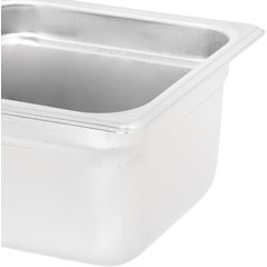 607164 DuraPan™ Light Gauge Stainless Steel Steam Table Hotel Pan 1/6 Size, 4" Deep