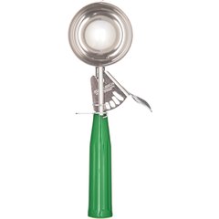 60300-12 Stainless Steel Disher Scoop #12 Size 3.3 oz - Green