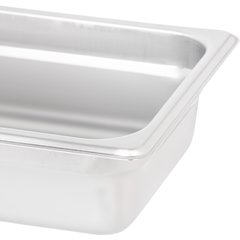 607142 DuraPan™ Light Gauge Stainless Steel Steam Table Hotel Pan 1/4 Size, 2.5" Deep