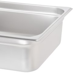 607124 DuraPan™ Light Gauge Stainless Steel Steam Table Hotel Pan 1/2 Size, 4" Deep