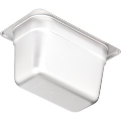 607194 DuraPan™ Light Gauge Stainless Steel Steam Table Hotel Pan 1/9 Size, 4" Deep