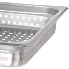 607002P DuraPan™ Light Gauge Stainless Steel Perforated Steam Table Hotel Pan Full-Size, 2.5" Deep