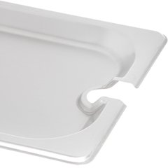 607130CS DuraPan™ Stainless Steel Hotel Pan Slotted Handled Cover 1/3 Size