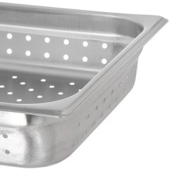 607122P DuraPan™ Light Gauge Stainless Steel Perforated Steam Table Hotel Pan 1/2 Size, 2.5" Deep