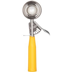 60300-20 Stainless Steel Disher Scoop #20 Size 2 oz - Yellow
