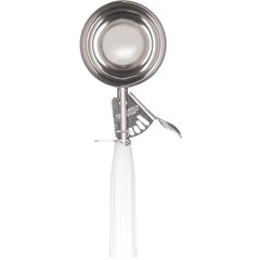 60300-6 Stainless Steel Disher Scoop #6 Size 4.7 oz - White