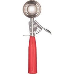 60300-24 Stainless Steel Disher Scoop #24 Size 1.8 oz - Red