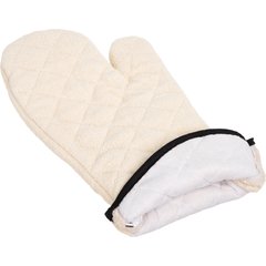 817TMSB Terry Oven Mitt w/ Steam Barrier - 17 Inch  - Tan