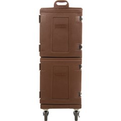 PC600N01 Cateraide™ Insulated Front Loading Food Pan Double Carrier 10 Pan Capacity - Brown