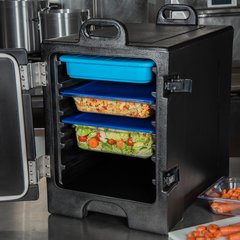 PC300N03 Cateraide™ Insulated Front Loading Food Pan Carrier 5 Pan Capacity - Black