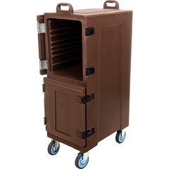 PC600N01 Cateraide™ Insulated Front Loading Food Pan Double Carrier 10 Pan Capacity - Brown