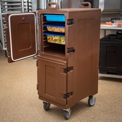 PC600N01 Cateraide™ Insulated Front Loading Food Pan Double Carrier 10 Pan Capacity - Brown