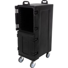 PC600N03 Cateraide™ Insulated Front Loading Food Pan Double Carrier 10 Pan Capacity - Black