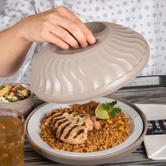 DX340031 Turnbury® Insulated Dome 10"Dia (12/cs) - Latte