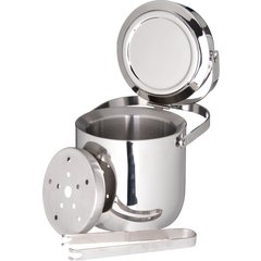 609190 Double Wall Ice Bucket w/Tong 1.5 qt - Silver