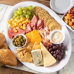 ARR12002 Melamine Oval Platter Tray 12" x 8.5" - White