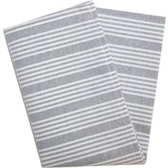 54351822NH503 Snap Drape® Ticking Striped Napkin 18" x 22" - Black