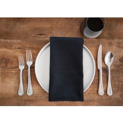 54682222NH014 Milan Milan Satin Band Napkin 22” x 22” - Black