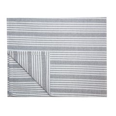 54351822NH503 Snap Drape® Ticking Striped Napkin 18" x 22" - Black