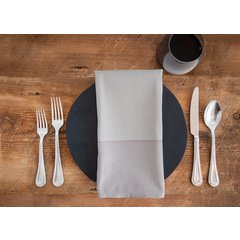 54432222NH382 Milan Birdseye Banded Napkin 22” x 22” - Stone