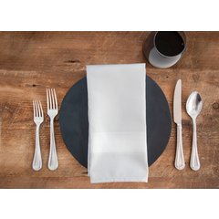 54682222NH010 Milan Milan Satin Band Napkin 22” x 22” - White
