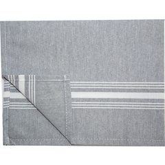 54251822NH014 Chambray Striped Napkin 18" x 22" - Black