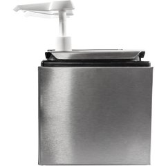 38503 Condiment Topping Rail with 3 Standard Pumps & Jars  - Stainless Steel