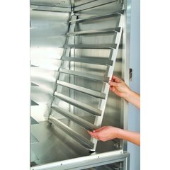 DXPER18L Dinex® Enclosed Rack Display Cabinet - Left-Hinged  - Silver