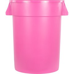 34103226 Bronco™ Round Waste Bin Trash Container 32 Gallon - Bright Pink
