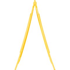 3690904 Flo-Pac® Economy Wet Floor Sign (English/Spanish/German) 25"h x 11"w - Yellow