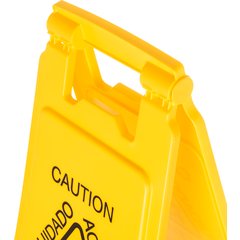 3690904 Flo-Pac® Economy Wet Floor Sign (English/Spanish/German) 25"h x 11"w - Yellow